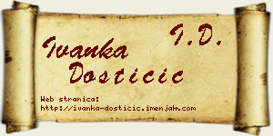Ivanka Dostičić vizit kartica